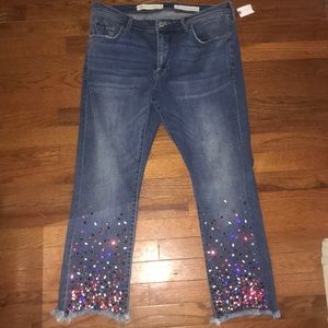 Pilcro Mid-Rise Slim Straight Jeans